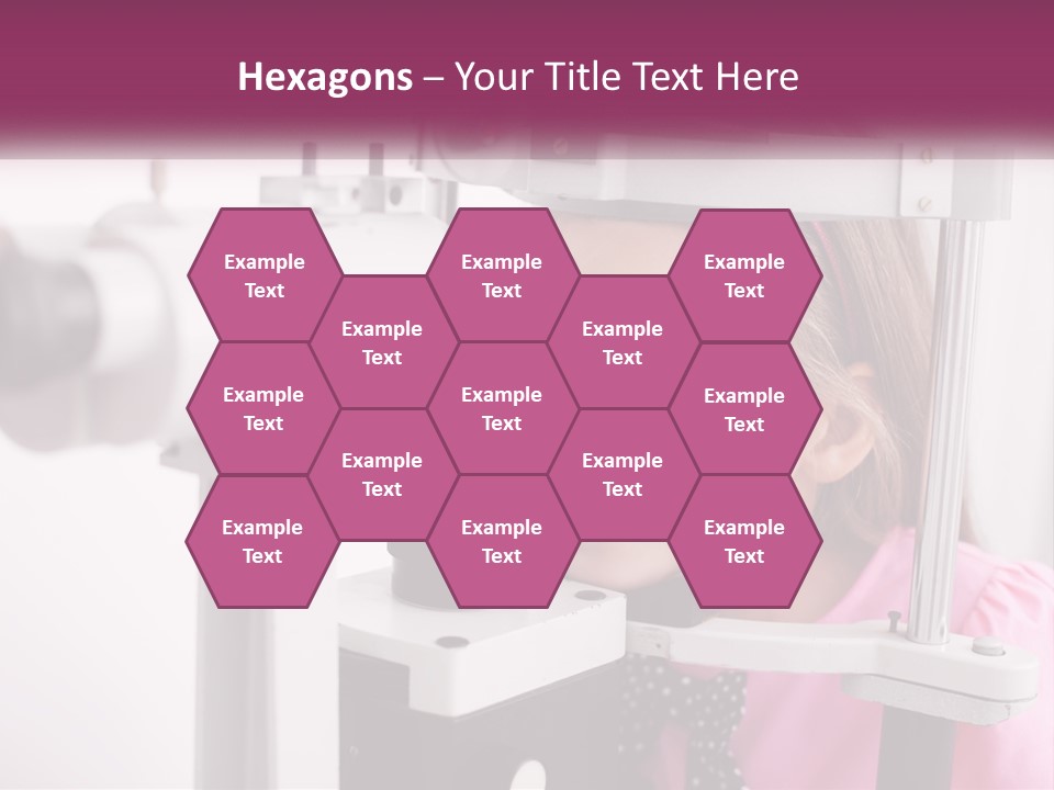 A Little Girl Is Looking Through A Microscope PowerPoint Template