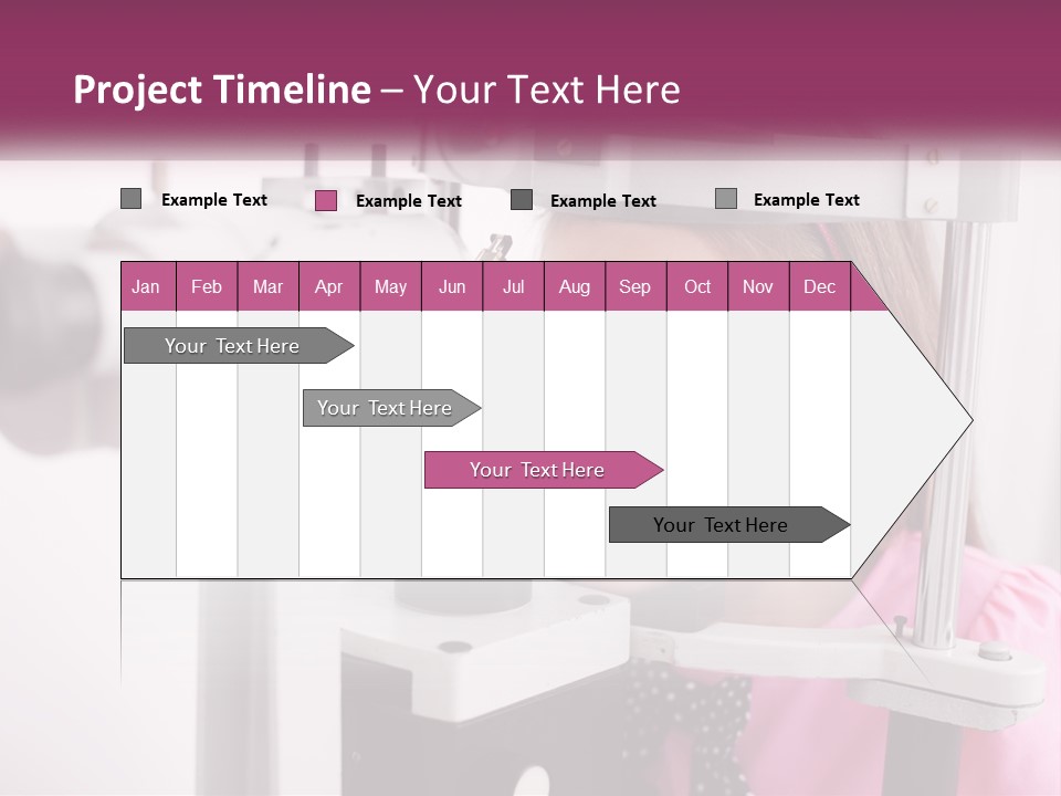 A Little Girl Is Looking Through A Microscope PowerPoint Template