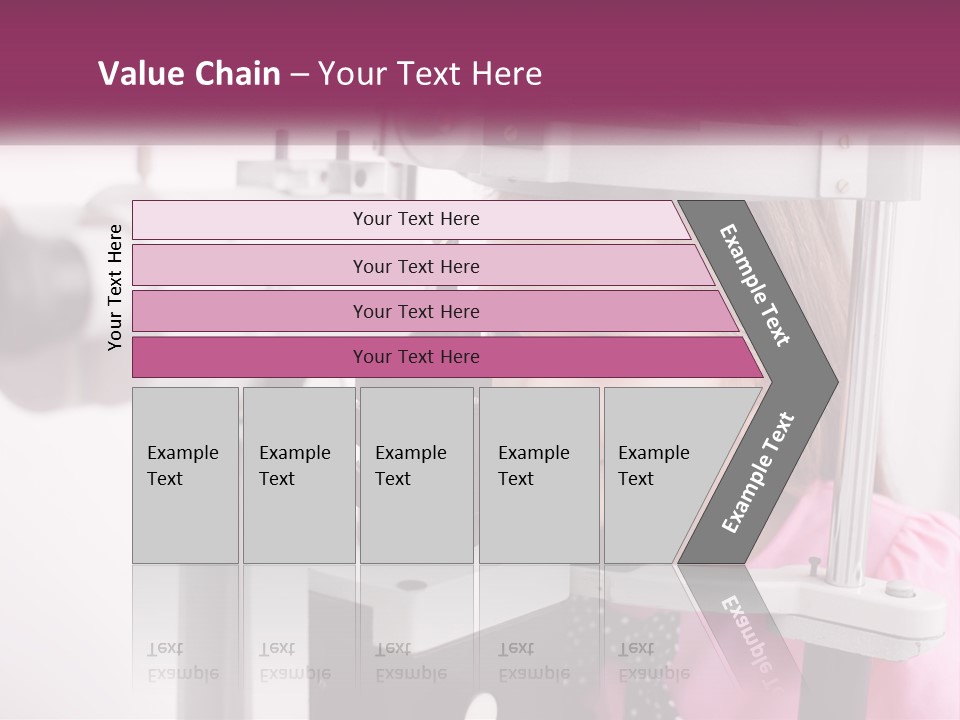 A Little Girl Is Looking Through A Microscope PowerPoint Template
