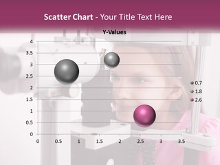A Little Girl Is Looking Through A Microscope PowerPoint Template