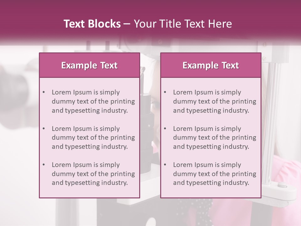A Little Girl Is Looking Through A Microscope PowerPoint Template