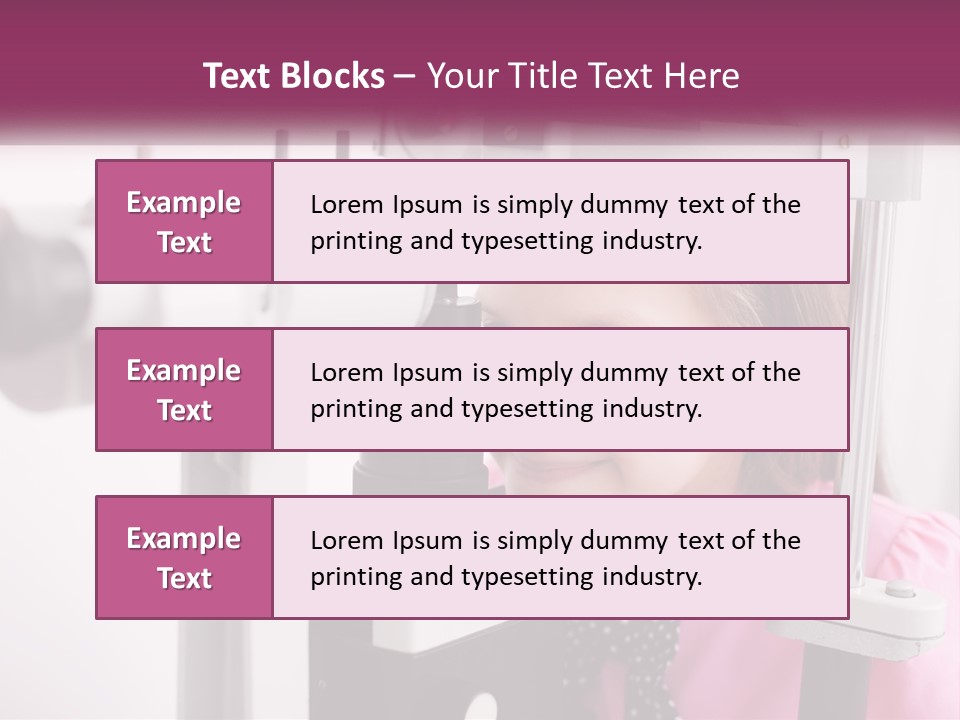 A Little Girl Is Looking Through A Microscope PowerPoint Template