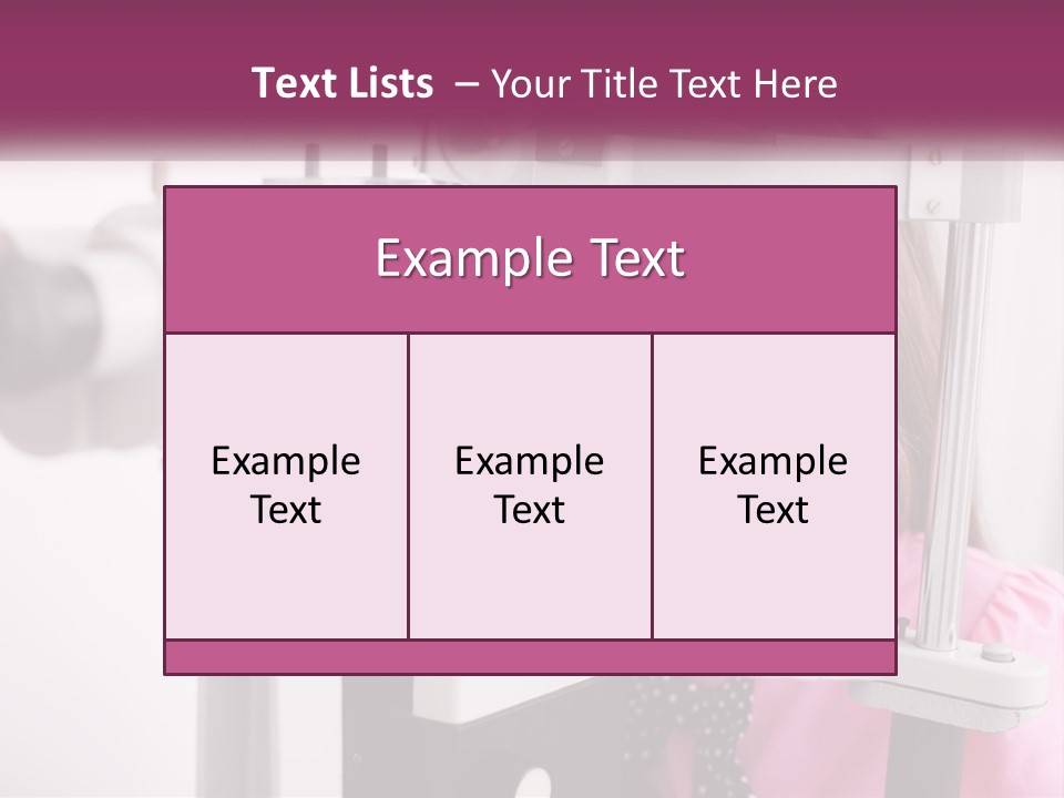 A Little Girl Is Looking Through A Microscope PowerPoint Template