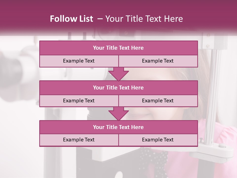 A Little Girl Is Looking Through A Microscope PowerPoint Template