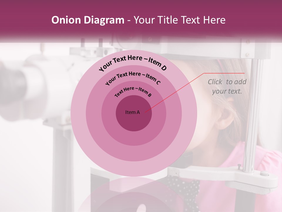 A Little Girl Is Looking Through A Microscope PowerPoint Template
