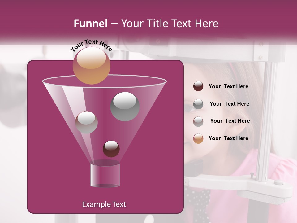 A Little Girl Is Looking Through A Microscope PowerPoint Template