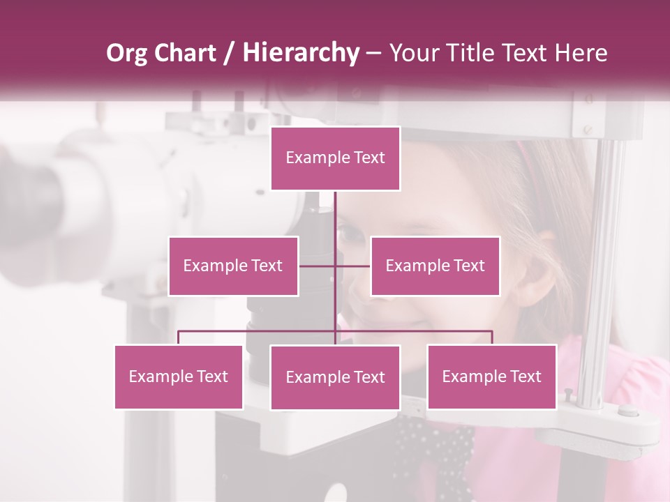 A Little Girl Is Looking Through A Microscope PowerPoint Template