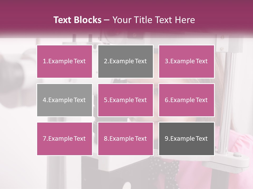 A Little Girl Is Looking Through A Microscope PowerPoint Template