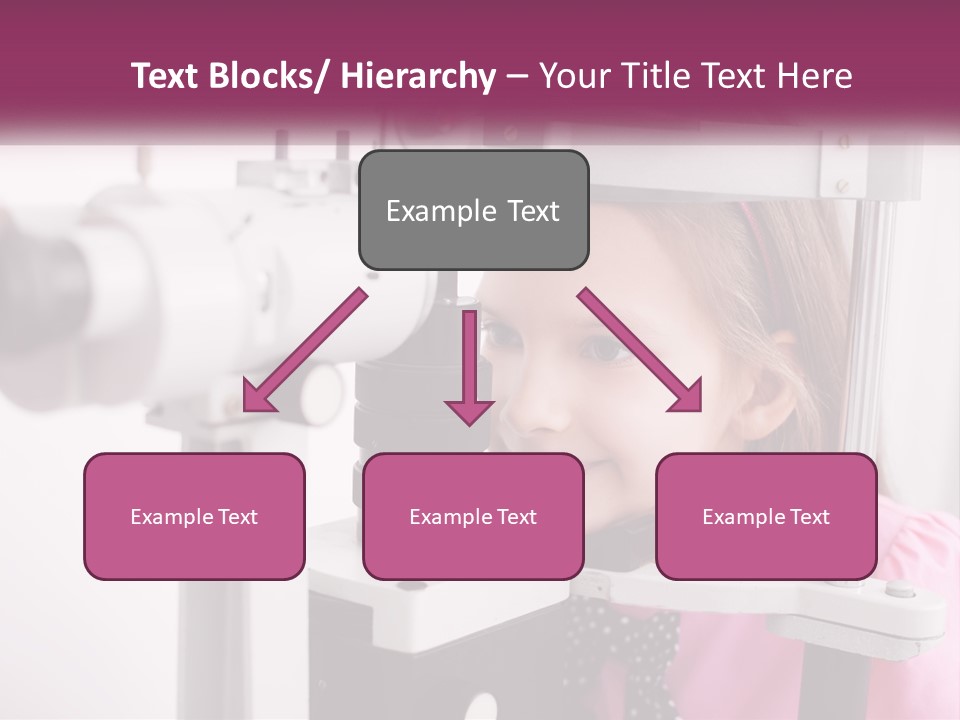 A Little Girl Is Looking Through A Microscope PowerPoint Template