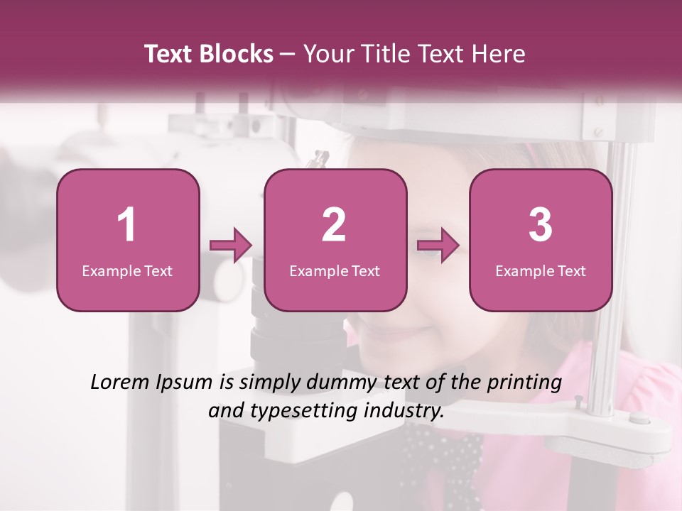 A Little Girl Is Looking Through A Microscope PowerPoint Template