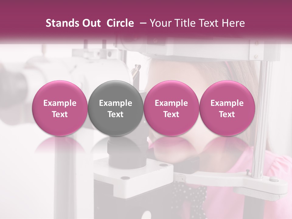 A Little Girl Is Looking Through A Microscope PowerPoint Template