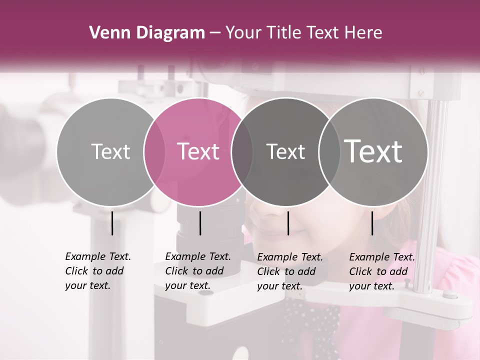 A Little Girl Is Looking Through A Microscope PowerPoint Template