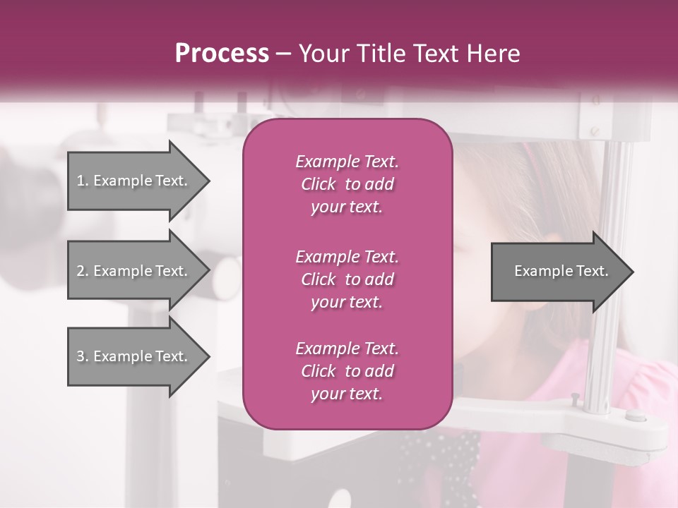 A Little Girl Is Looking Through A Microscope PowerPoint Template