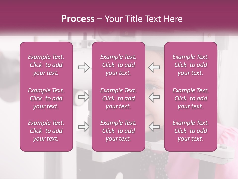 A Little Girl Is Looking Through A Microscope PowerPoint Template