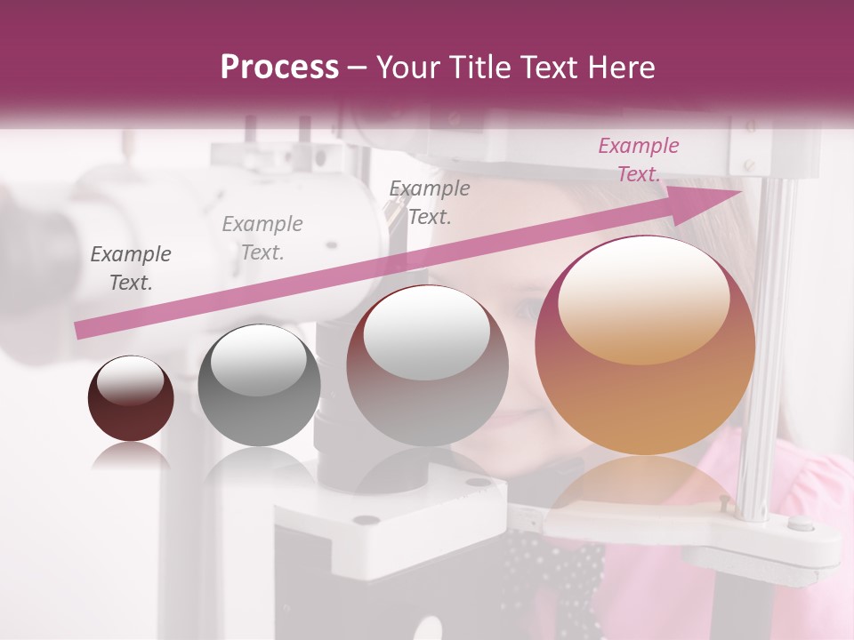 A Little Girl Is Looking Through A Microscope PowerPoint Template