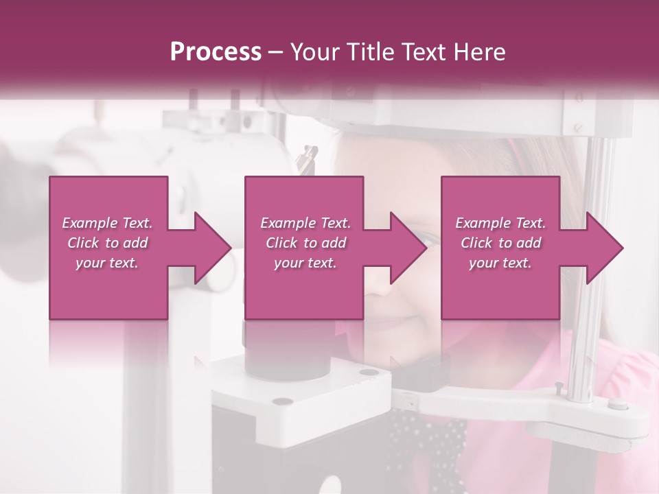 A Little Girl Is Looking Through A Microscope PowerPoint Template
