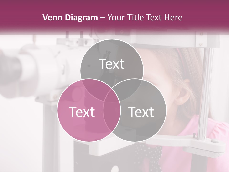 A Little Girl Is Looking Through A Microscope PowerPoint Template