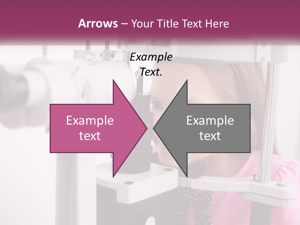 A Little Girl Is Looking Through A Microscope PowerPoint Template