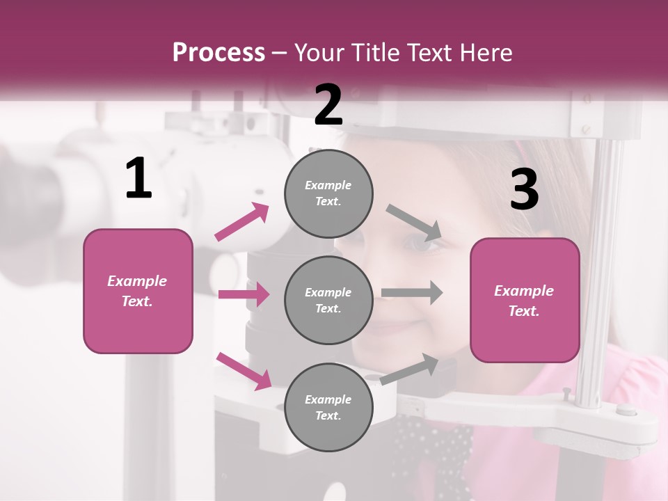 A Little Girl Is Looking Through A Microscope PowerPoint Template