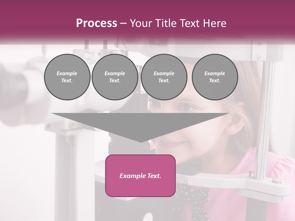 A Little Girl Is Looking Through A Microscope PowerPoint Template