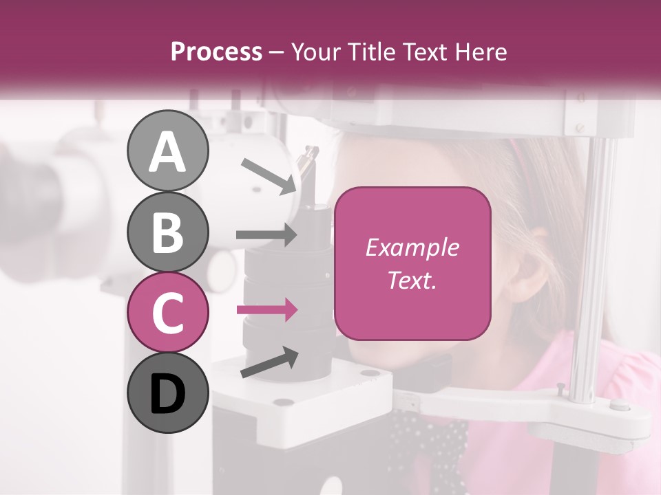 A Little Girl Is Looking Through A Microscope PowerPoint Template