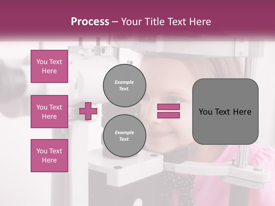 A Little Girl Is Looking Through A Microscope PowerPoint Template
