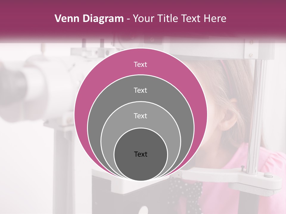 A Little Girl Is Looking Through A Microscope PowerPoint Template