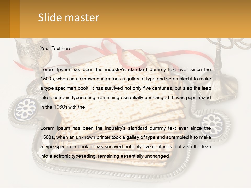 A Matzo With A Can Of Wine And A Can Of Wine Next To It PowerPoint Template