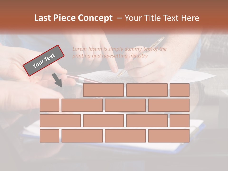 Two People Writing On A Piece Of Paper PowerPoint Template