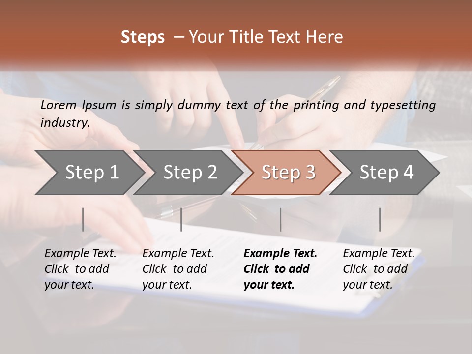 Two People Writing On A Piece Of Paper PowerPoint Template