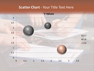 Two People Writing On A Piece Of Paper PowerPoint Template