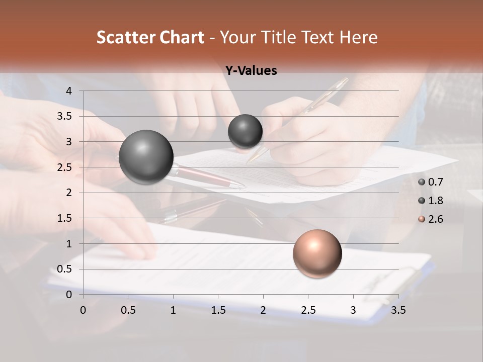 Two People Writing On A Piece Of Paper PowerPoint Template