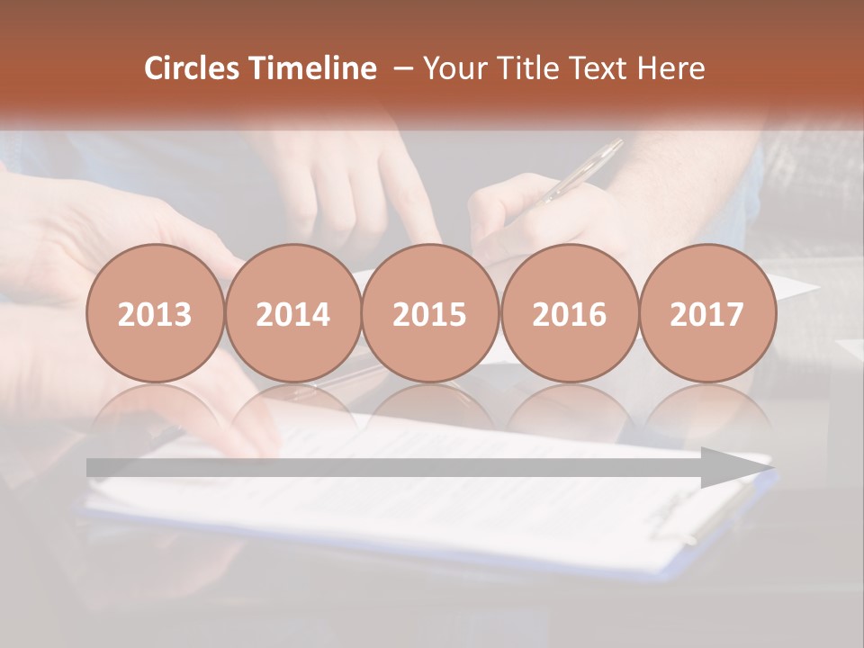 Two People Writing On A Piece Of Paper PowerPoint Template