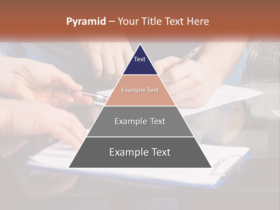 Two People Writing On A Piece Of Paper PowerPoint Template