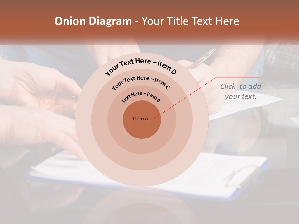Two People Writing On A Piece Of Paper PowerPoint Template