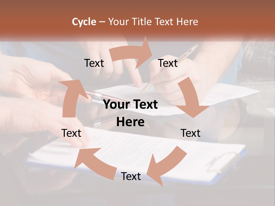 Two People Writing On A Piece Of Paper PowerPoint Template