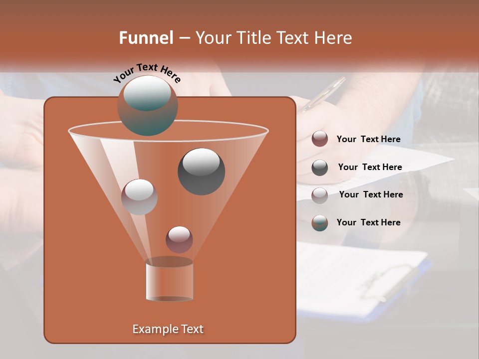 Two People Writing On A Piece Of Paper PowerPoint Template