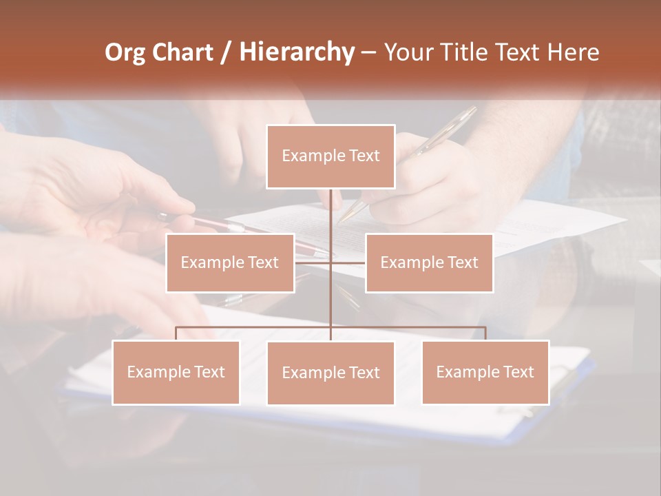 Two People Writing On A Piece Of Paper PowerPoint Template