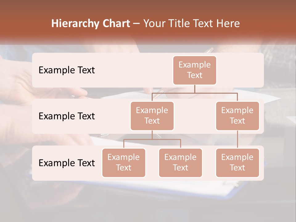Two People Writing On A Piece Of Paper PowerPoint Template