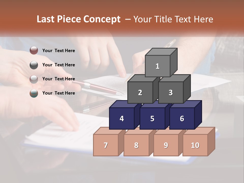 Two People Writing On A Piece Of Paper PowerPoint Template