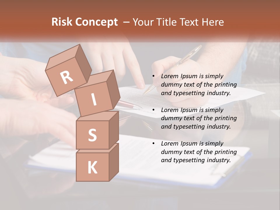 Two People Writing On A Piece Of Paper PowerPoint Template