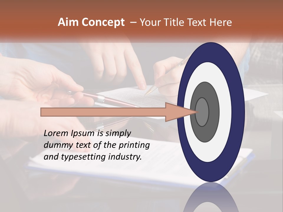 Two People Writing On A Piece Of Paper PowerPoint Template