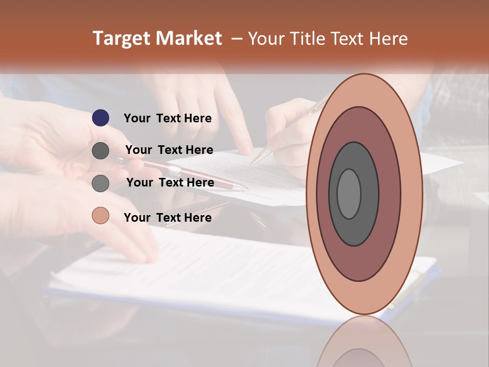 Two People Writing On A Piece Of Paper PowerPoint Template