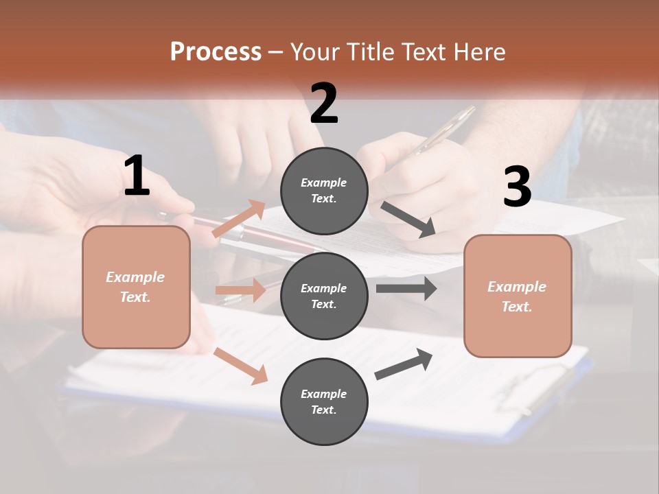 Two People Writing On A Piece Of Paper PowerPoint Template
