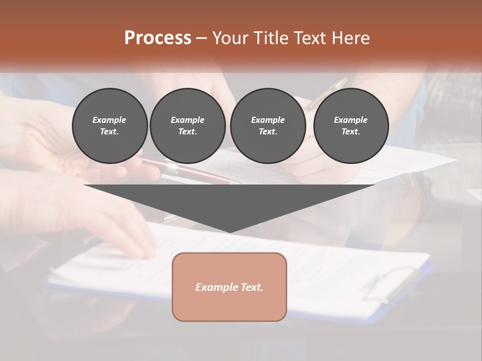 Two People Writing On A Piece Of Paper PowerPoint Template