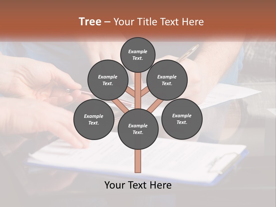 Two People Writing On A Piece Of Paper PowerPoint Template