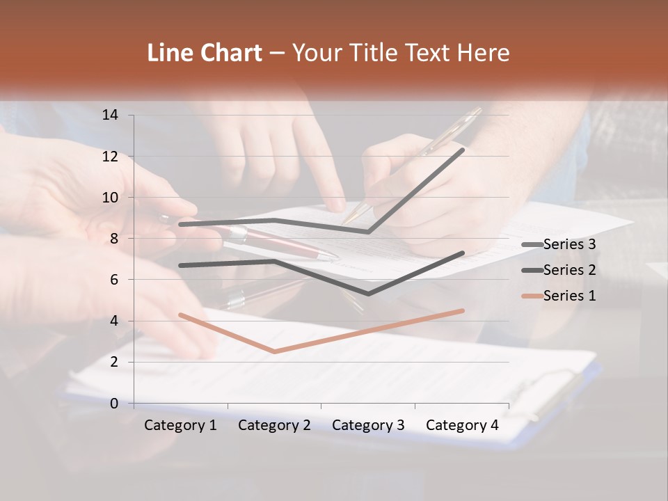 Two People Writing On A Piece Of Paper PowerPoint Template