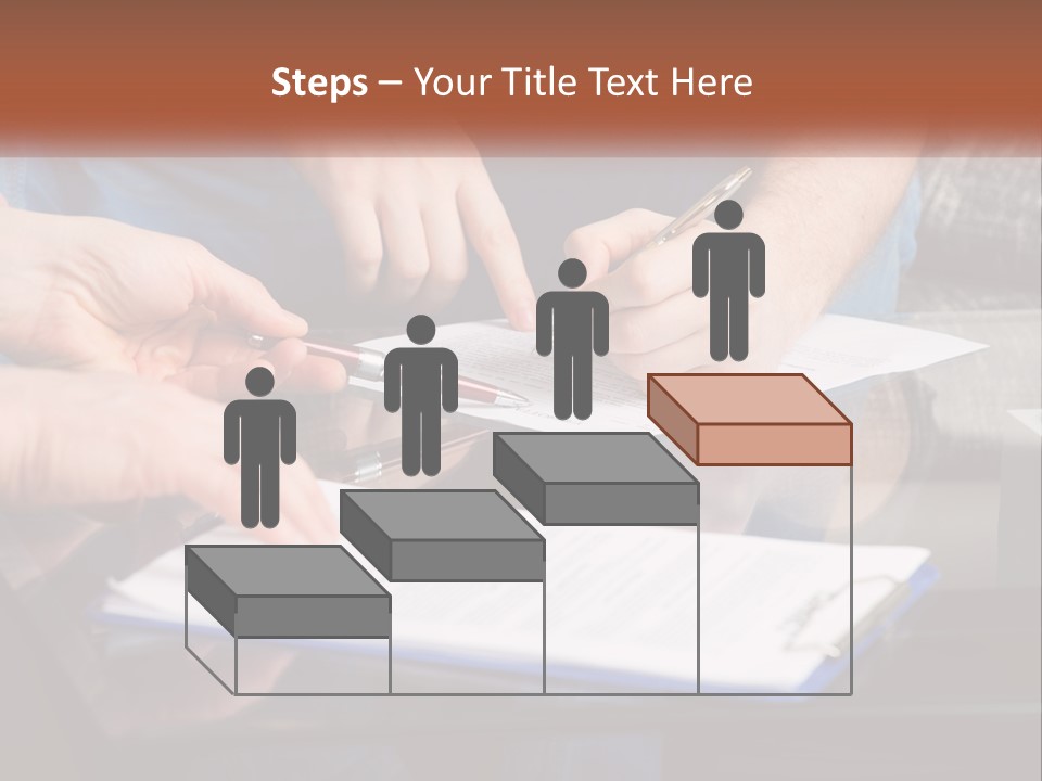 Two People Writing On A Piece Of Paper PowerPoint Template