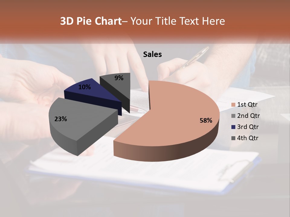 Two People Writing On A Piece Of Paper PowerPoint Template