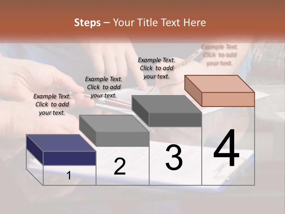 Two People Writing On A Piece Of Paper PowerPoint Template